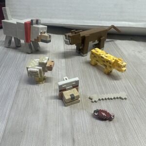Jazwares Minecraft Series 2 Action Figures Ocelot‎ Wolf Sheep Cow Pig Chicken